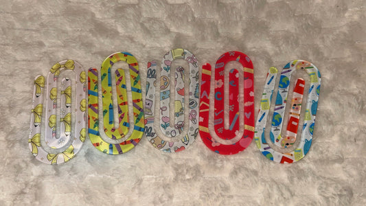 Jumbo School Theme Paper Clip Bookmark