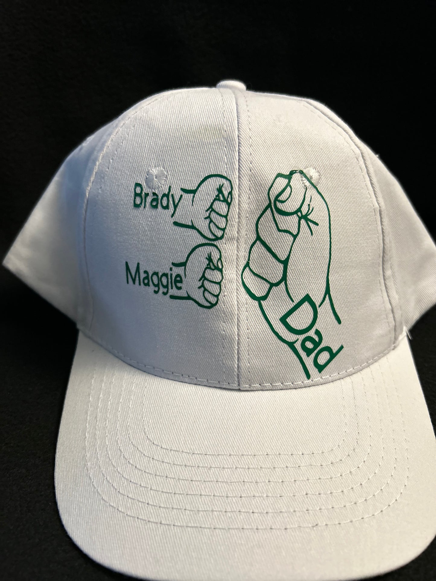 Dad with Kids Fist Bump Baseball Hat