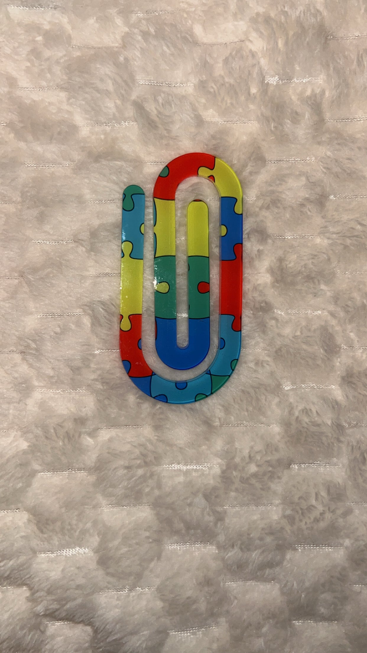 Jumbo Autism Paper Clip Bookmark