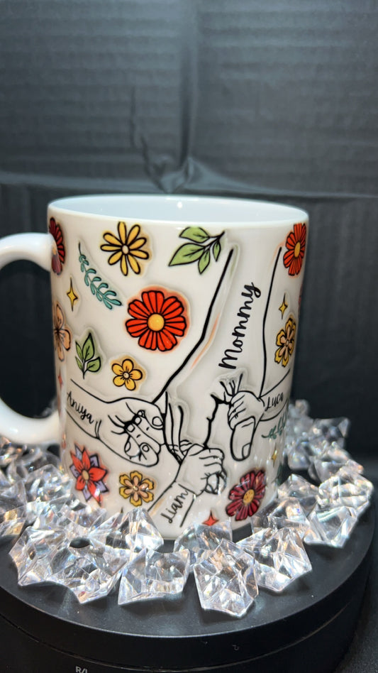 Personalized Hand Mug with Names