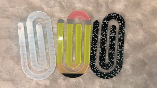 Jumbo School Theme Paper Clip Bookmark