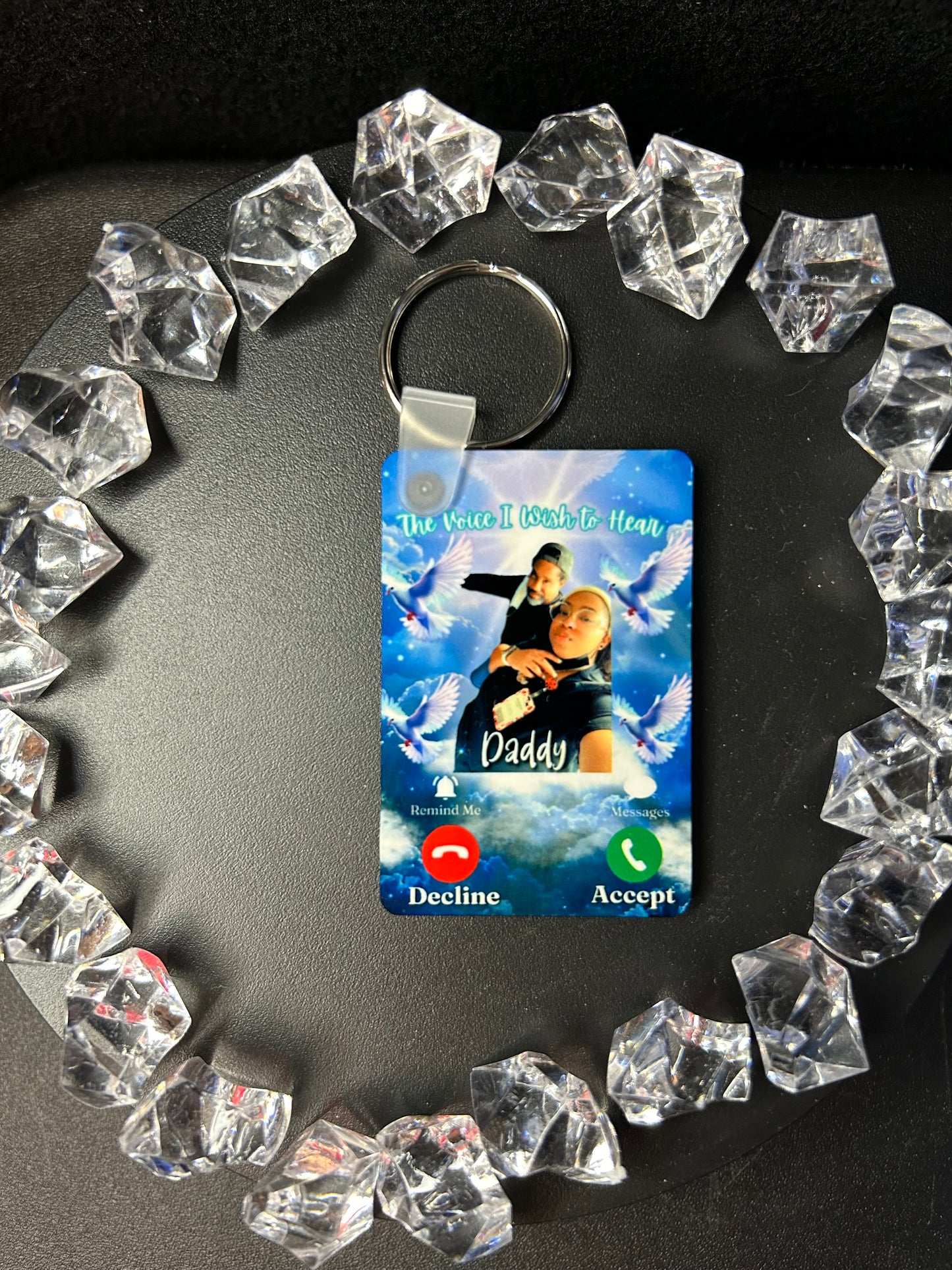 Memorial Phone Case and Double sided Keychain set