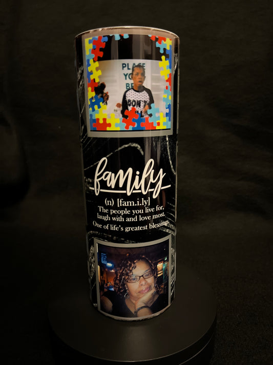 Family Theme 20oz Skinny Tumbler