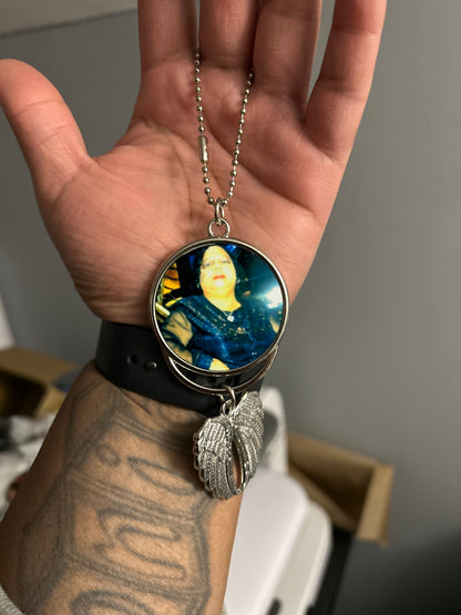 Memorial Rearview Mirror Photo Charm