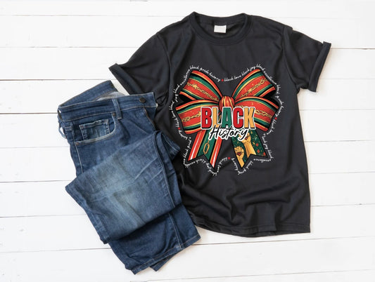 Black History Bow Shirt