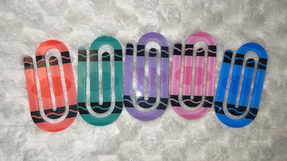 Jumbo School Theme Paper Clip Bookmark