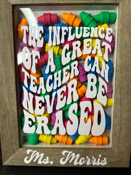 The Influence of a Great Teacher Shadow box frame