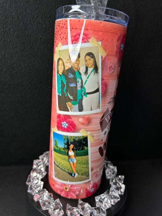Best Mom Theme 20oz skinny tumbler