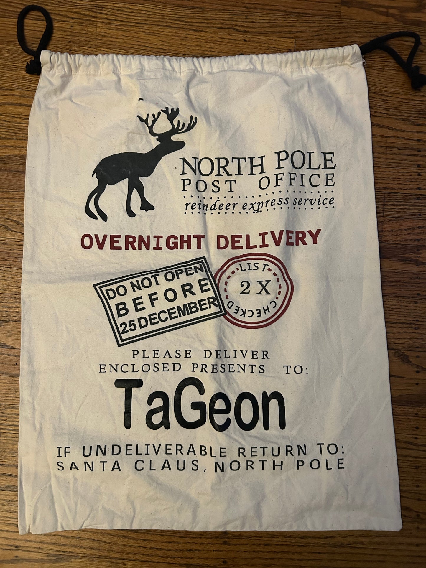 Personalized Santa Sac