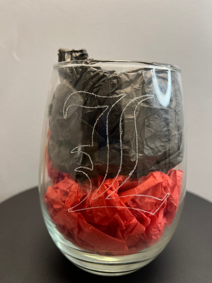 Engraved Wine Glass