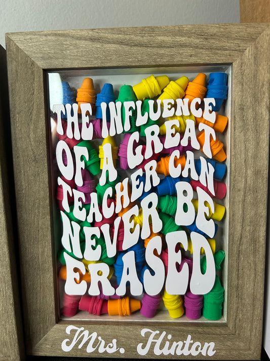 The Influence of a Great Teacher Shadow box frame