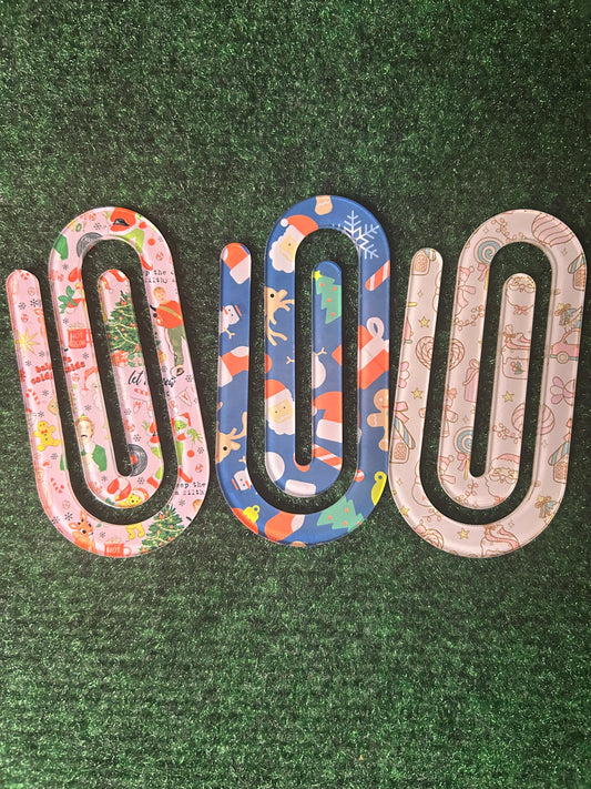 Jumbo Holiday Theme Paper Clip Bookmark