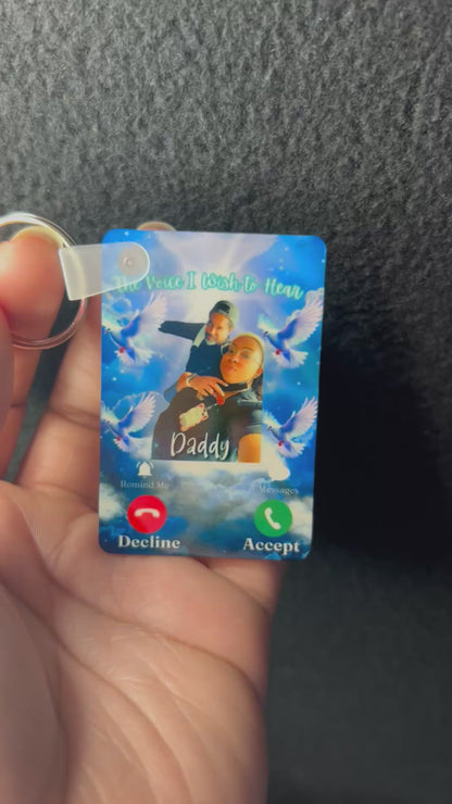 Double Sided Memorial Keychain