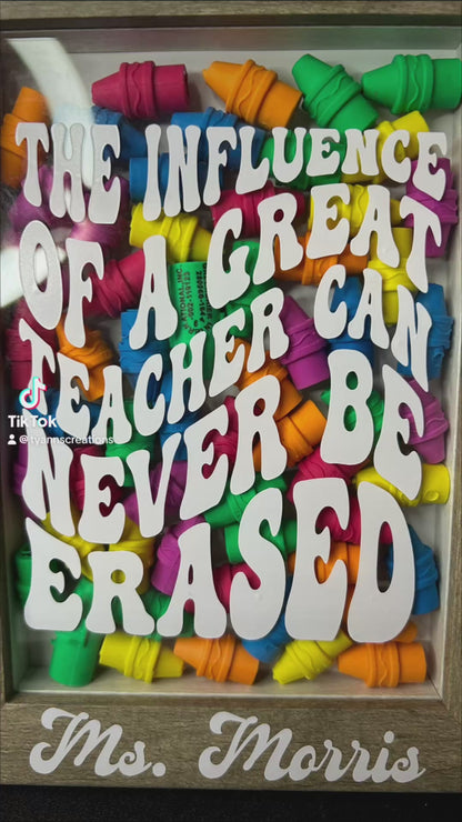 The Influence of a Great Teacher Shadow box frame