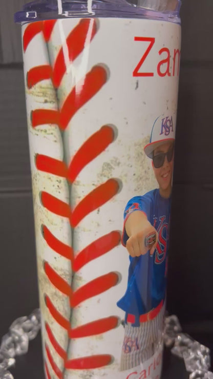 Baseball 20oz Skinny Tumbler
