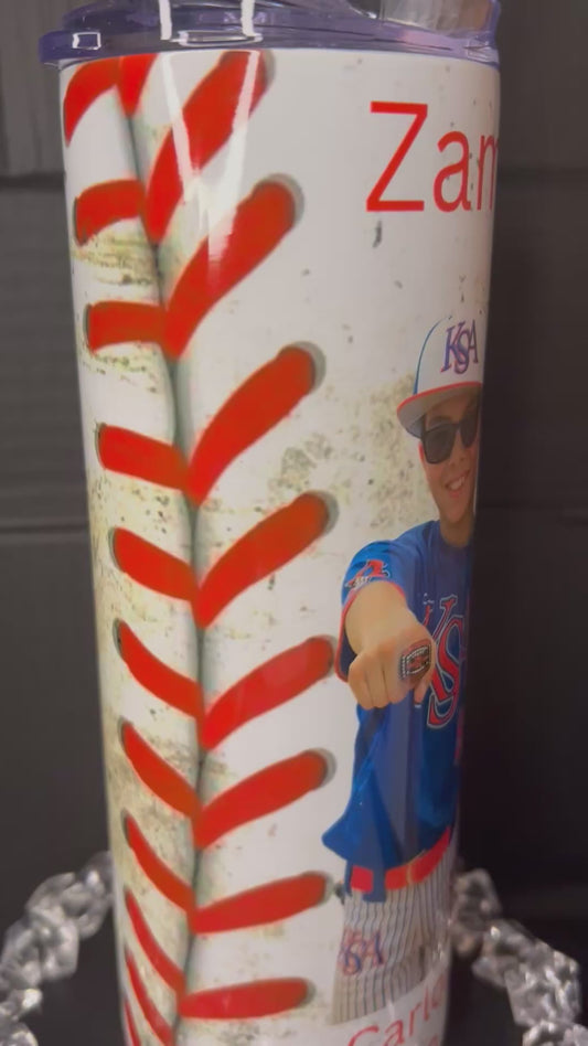 Baseball 20oz Skinny Tumbler