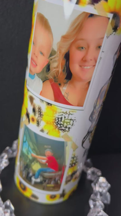 Sunflower Momlife 20oz Skinny Tumbler