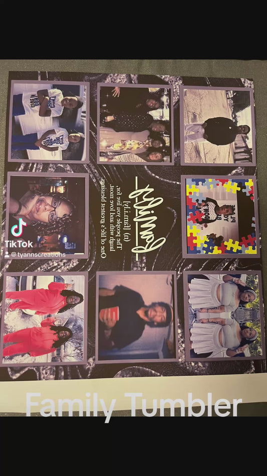 Family Theme 20oz Skinny Tumbler