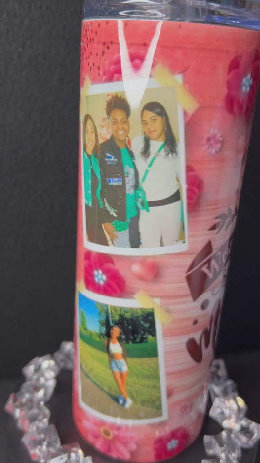 Best Mom Theme 20oz skinny tumbler